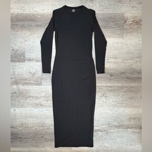 SKIMS Fits Everybody Crew Neck Long Sleeve Dress Size XL in Onyx